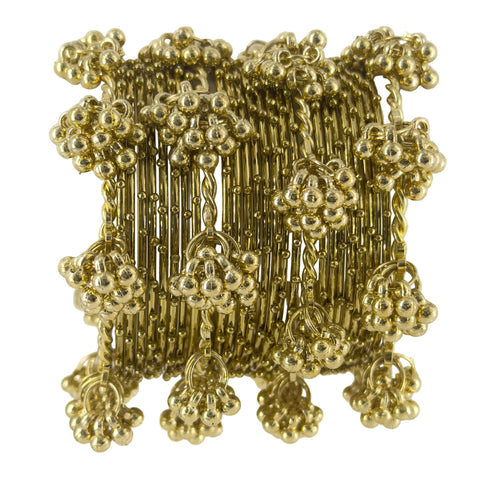 Dotted gold ghungroo chuda set of 28
