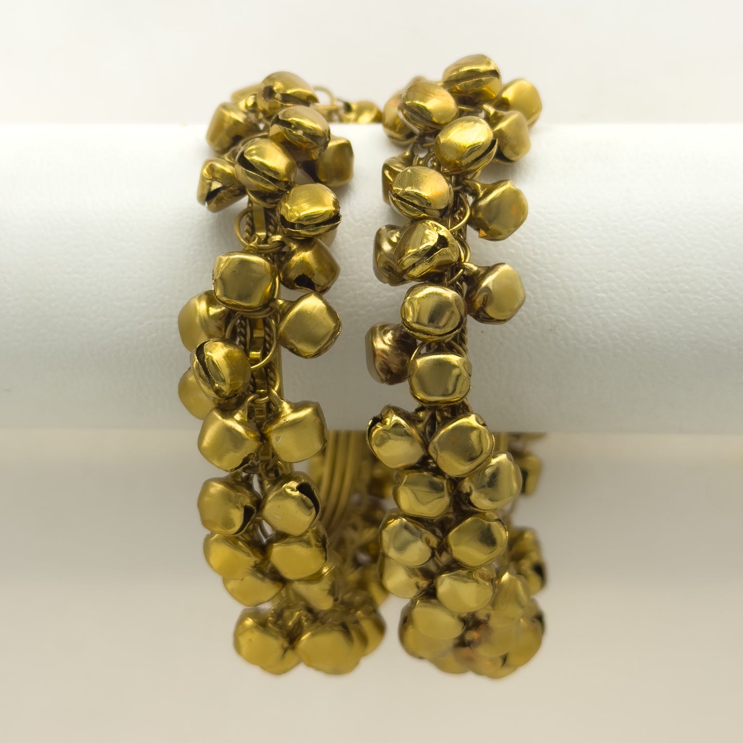 The "Royal Rattle" — Gold Finish Heavy Cluster Ghungroo Kada