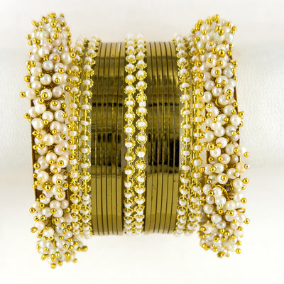 The "Moonlit Pearl" Stack | Oxidized Metal & Pearl Fusion Set (20pc)