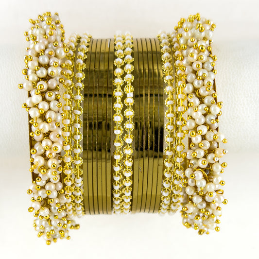 The "Moonlit Pearl" Stack | Oxidized Metal & Pearl Fusion Set (20pc)