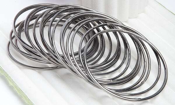 Plain Oxidized Finish Metal Bangles