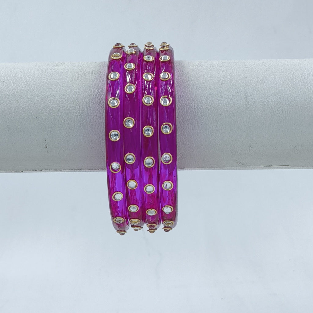 Magenta Kundan stone - view 1