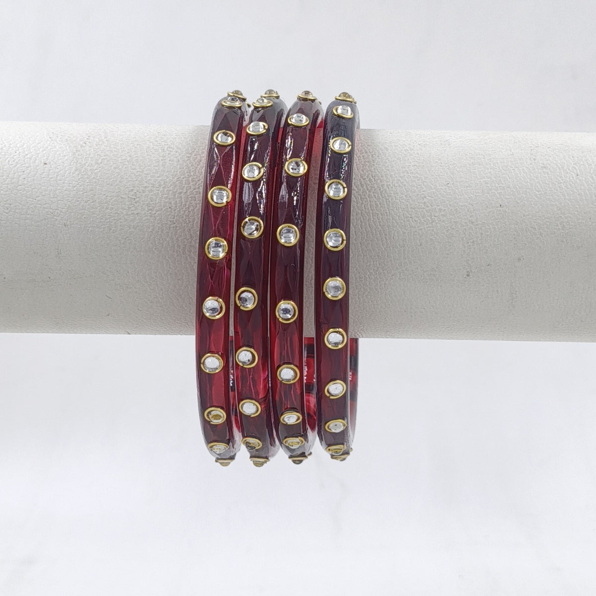 Maroon Kundan stone - view 1