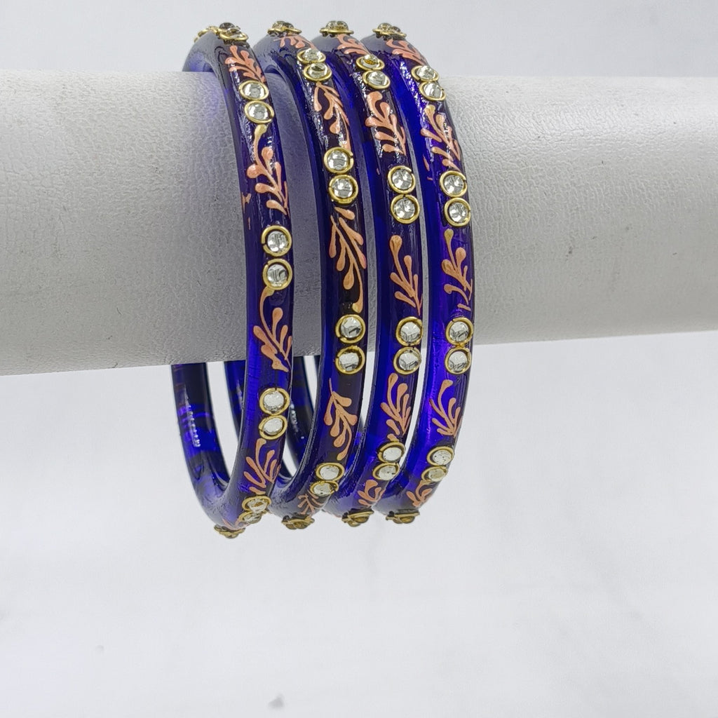 Royal Blue Gold leaf kundan - view 2