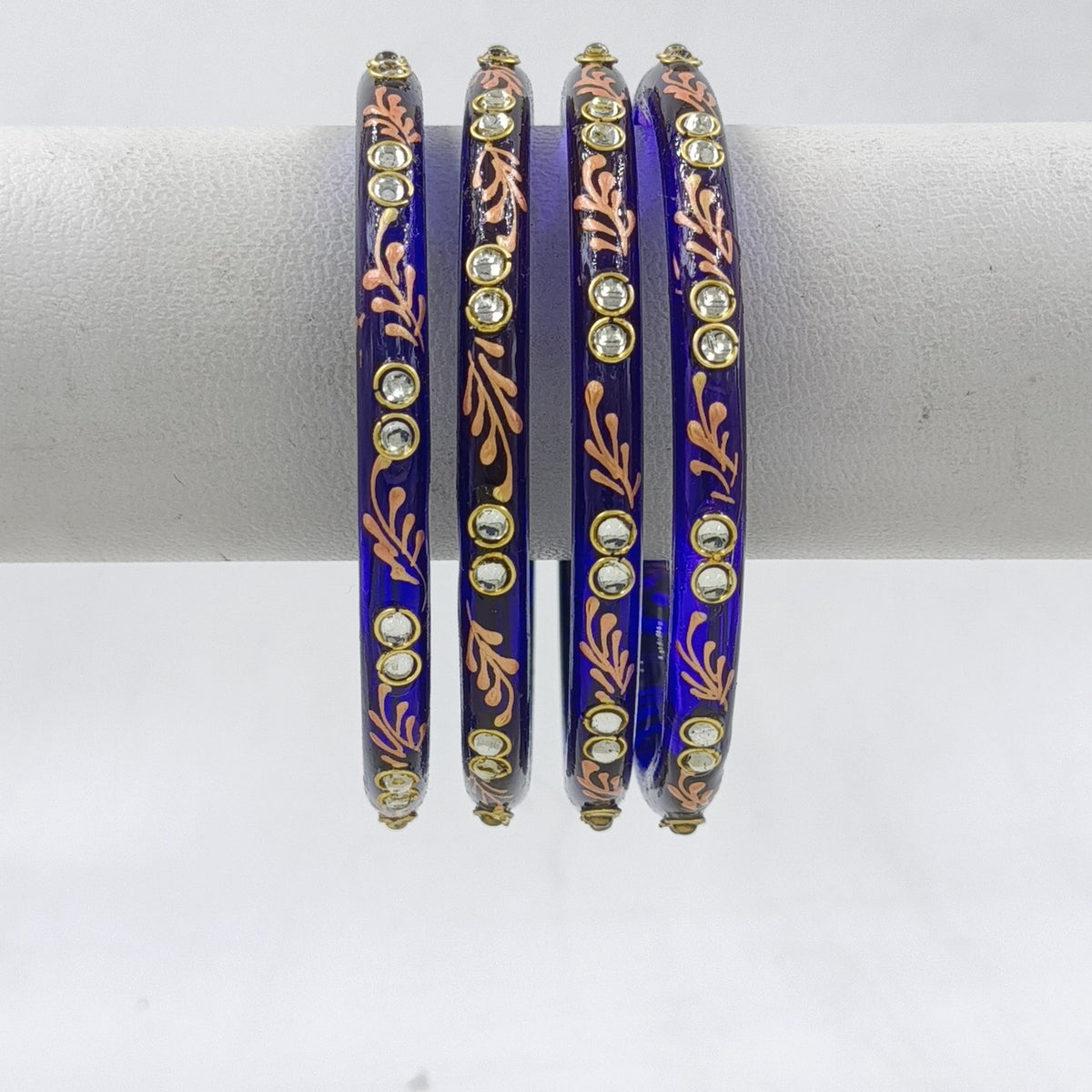 Royal Blue Gold leaf kundan - view 1