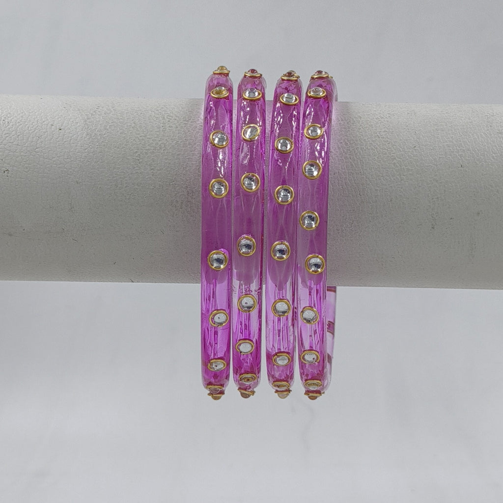 Orchid Pink Kundan stone - view 1