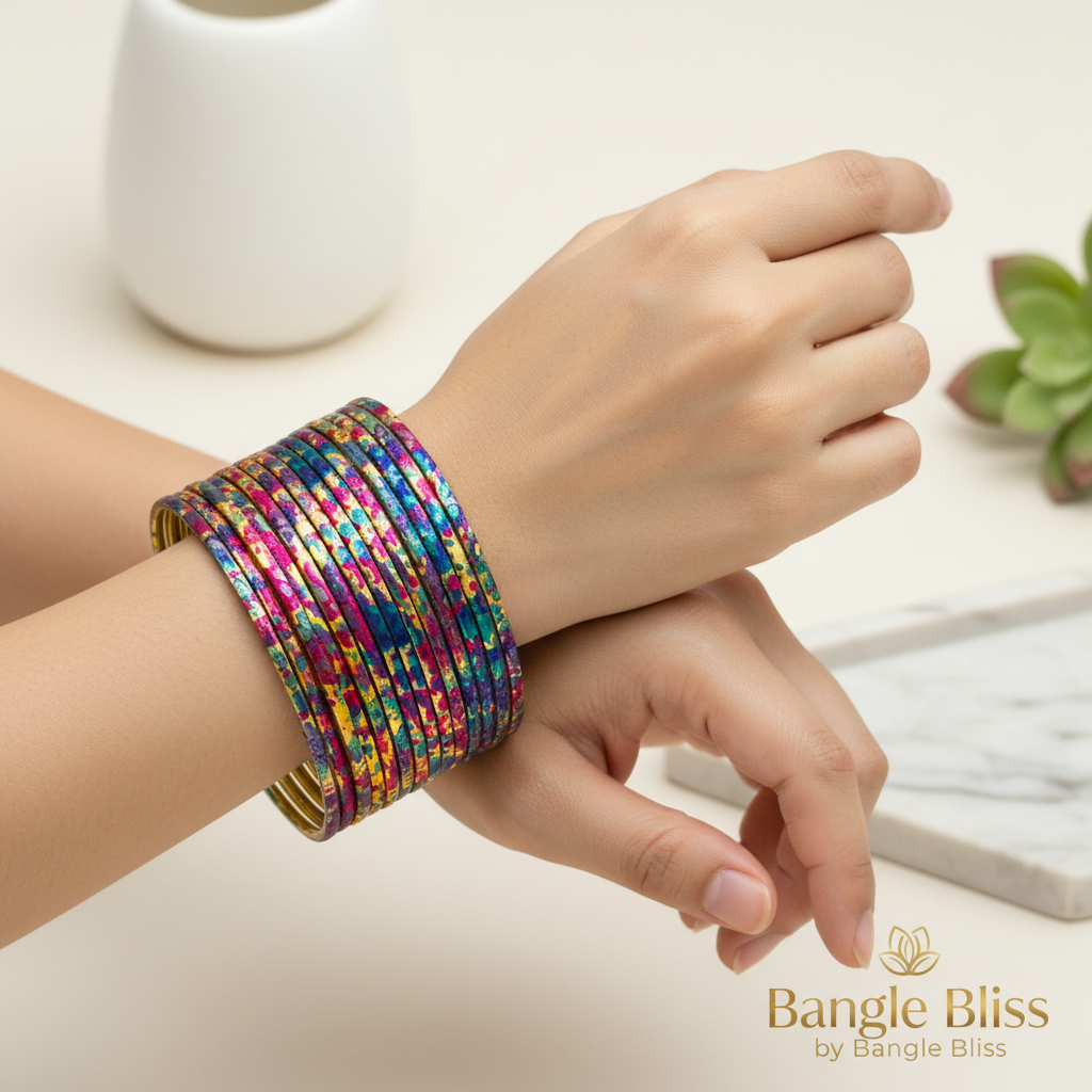 Printed Metal Bangle Sets - by Bangle Bliss