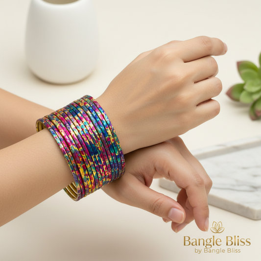 Printed Metal Bangle Sets - by Bangle Bliss